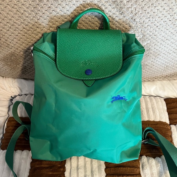 Longchamp Handbags - Longchamp Le Pliage Club Nylon Backpack in Green NWOTS!